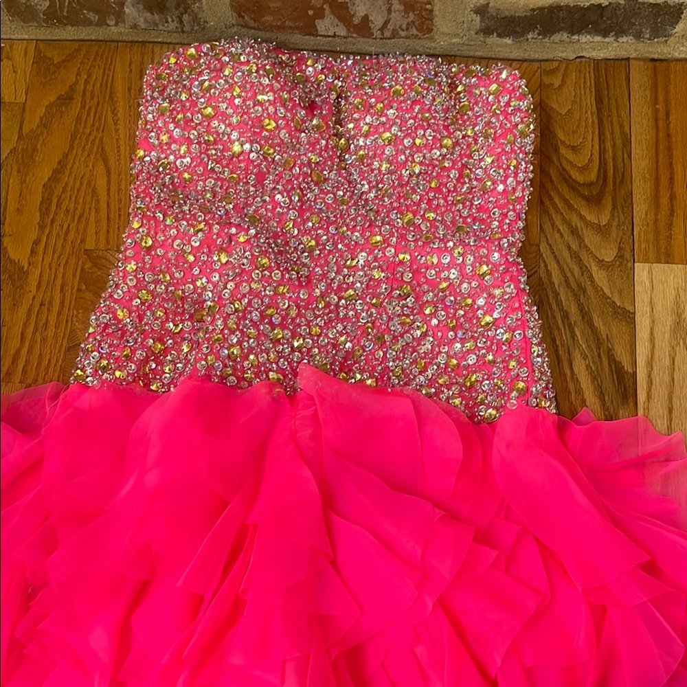 Clarisse Embellished Ruffled Gown